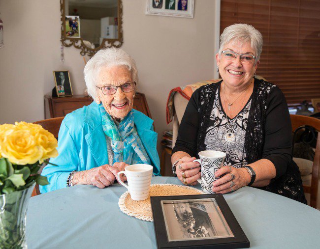 Beatrice Adamson is 100 mobile and still lives in her own home