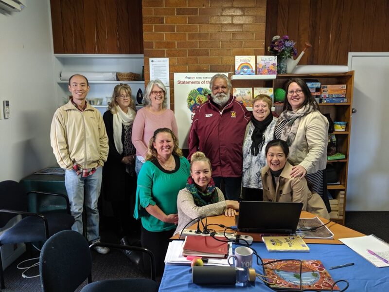 Staff in Roma posed for their Reconciliation Week activity