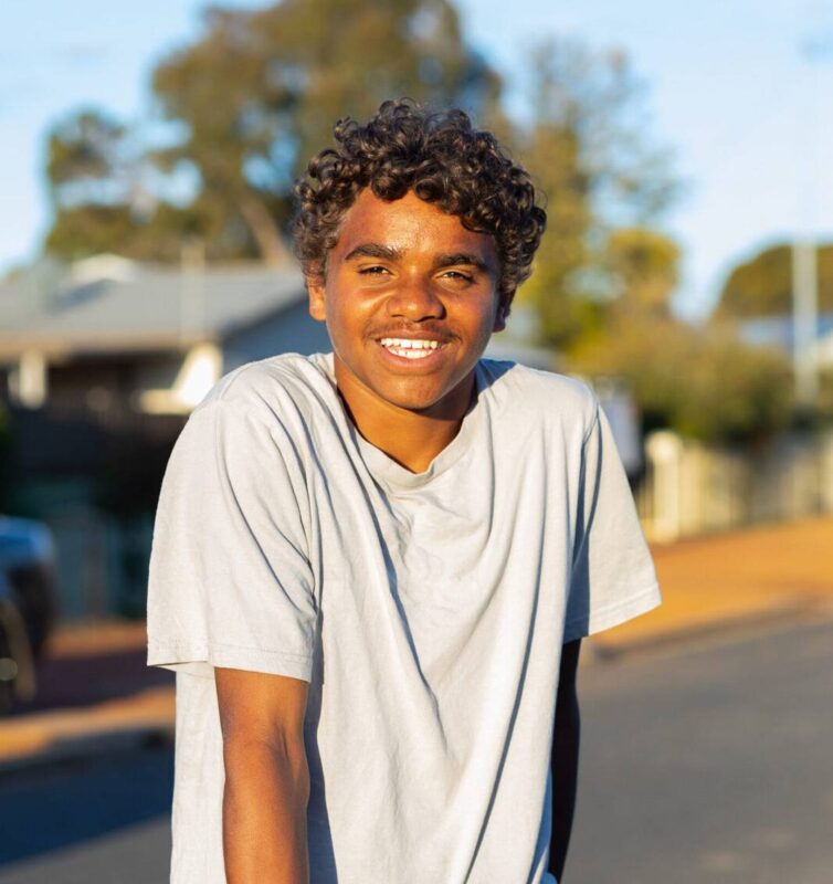 First Nations youth posing for camera