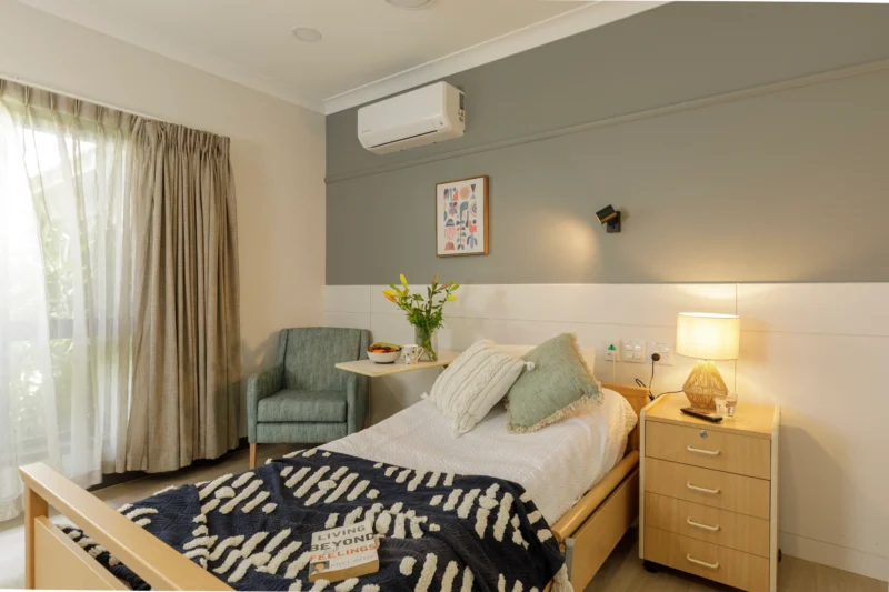 Premium bedroom at Meilene residential aged care home