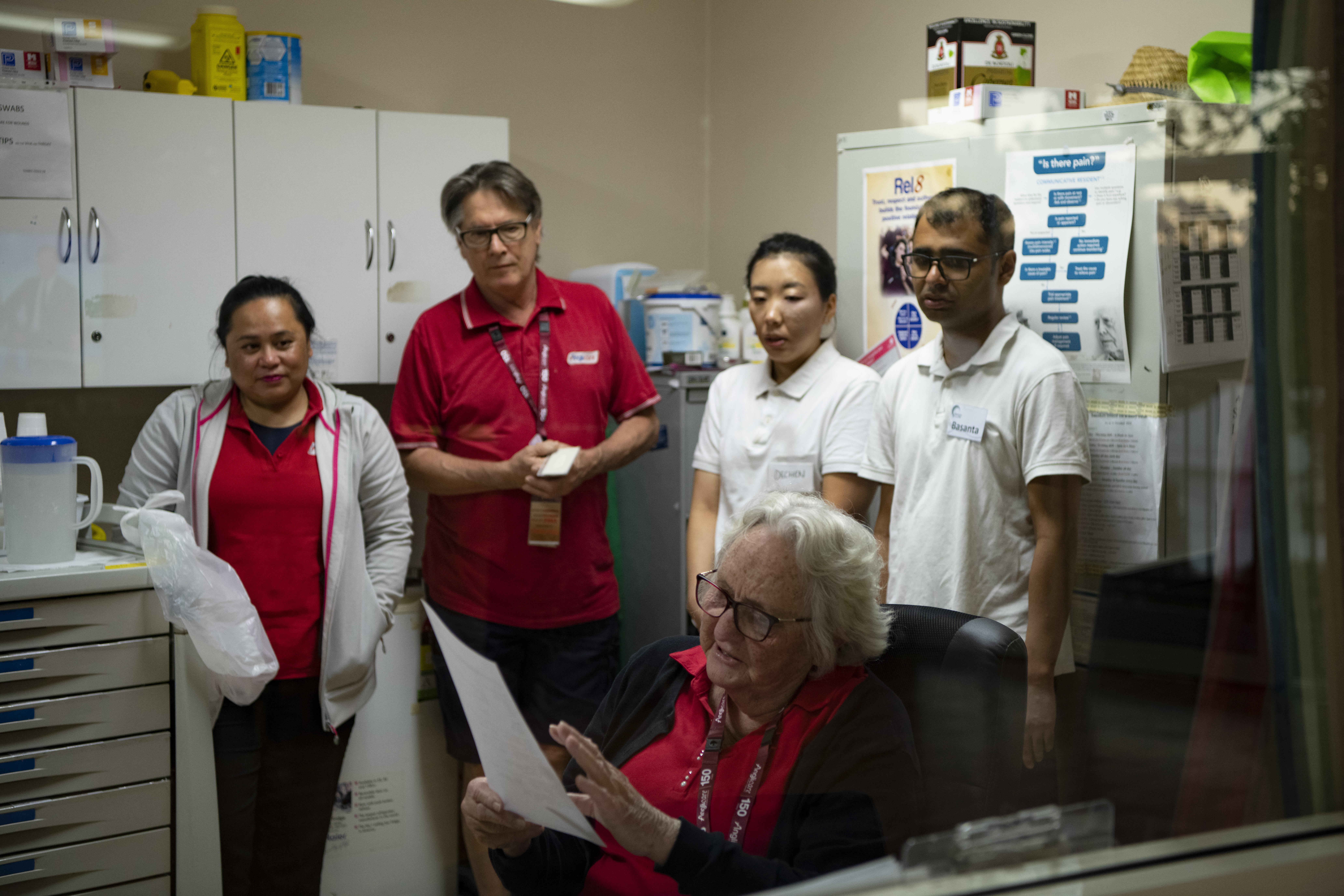 Jean-Pierre and his colleagues at St John's Home for Men