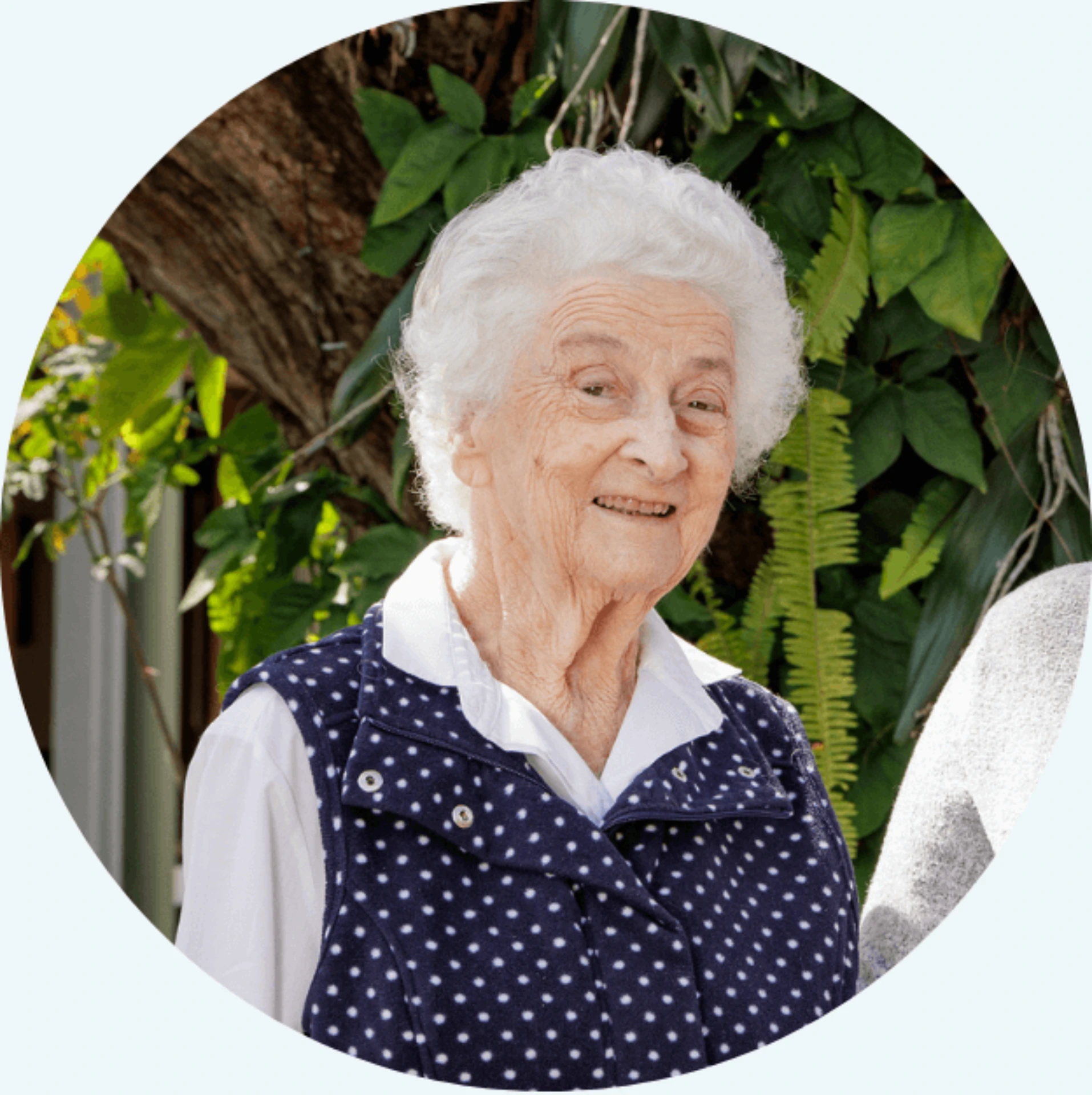 Mary, resident at E.M Tooth Residential Aged Care home