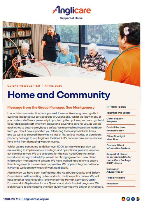 Home and Community Newsletter April 2025